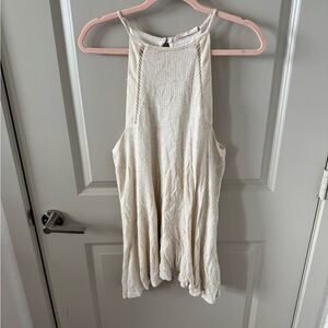 Cream Sleeveless Top